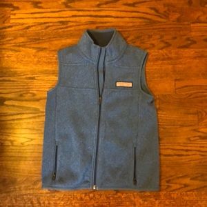 Heather blue fleece vineyard vines vest NWOT
